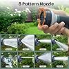 AYURA Garden Hose Nozzle, Water Hose Sprayer Nozzle with 8 Adjustable Spray Patterns, ABS Spray Nozzle for Garden Hose, Leak-Proof Hose Head for Outdoor Cleaning and Plant Watering #5
