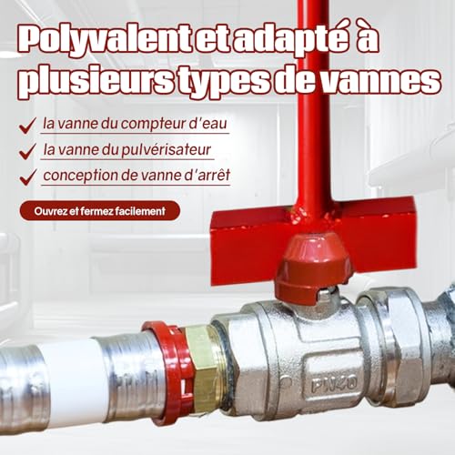Clé pour compteur eau et robinets coincés en zone difficile