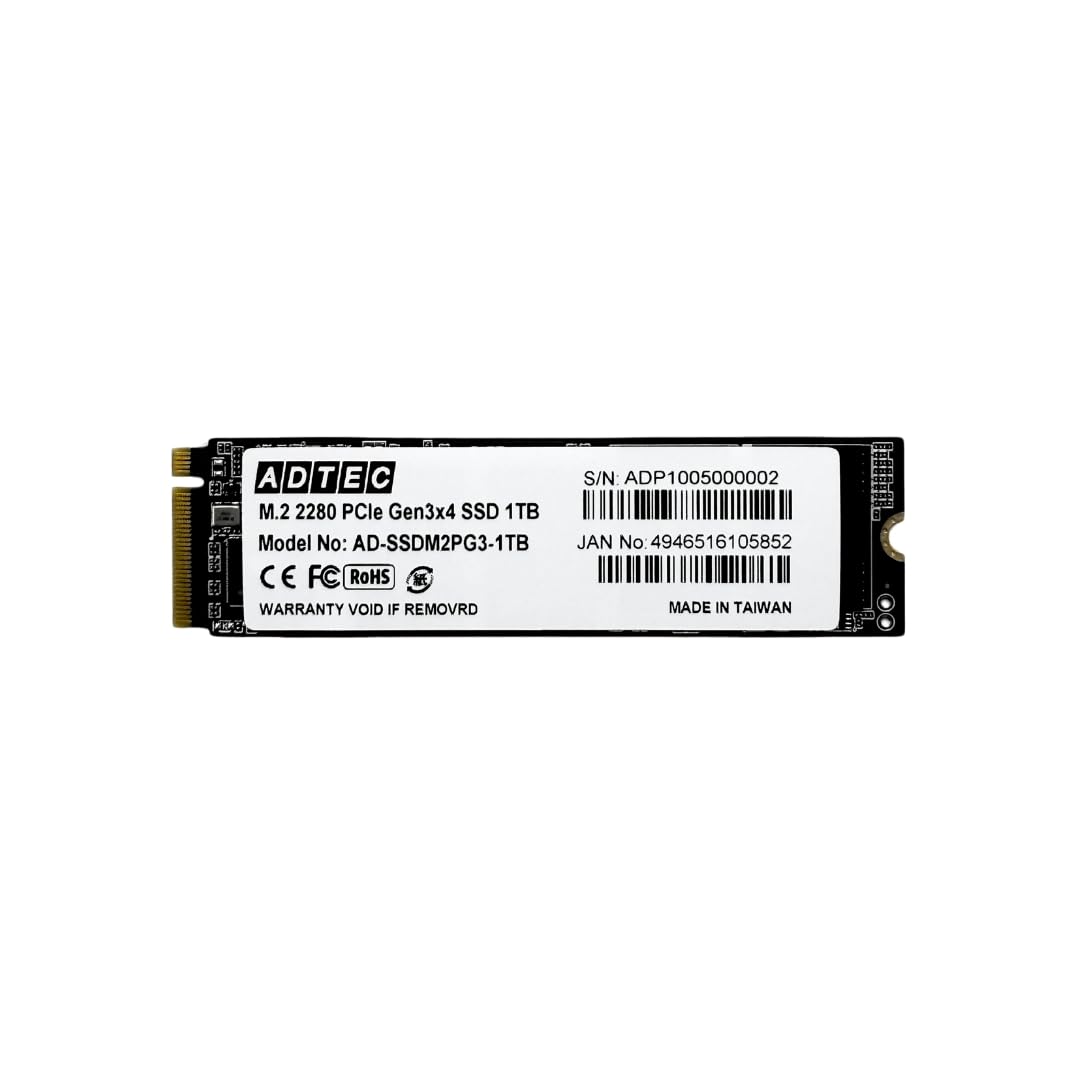 Amazon | アドテック M.2 1TB 3D TLC NVMe PCIe Gen3x4(2280) 3年保証