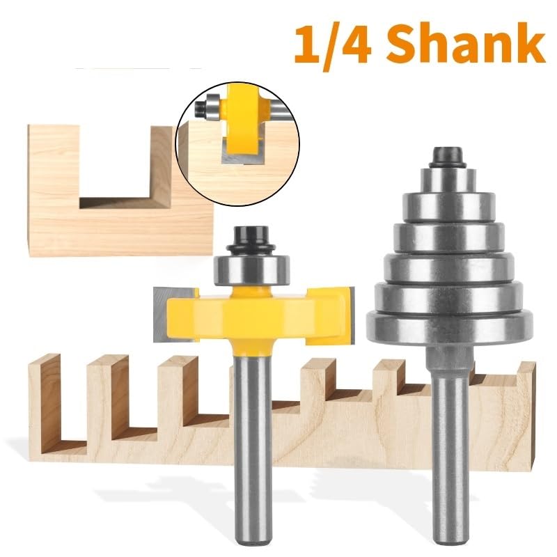 1 szt. Typ T rowek wręgowy z 6 zestawami łożysk router Bit frez do obróbki drewna do frezu czołowego do drewna(31mm)