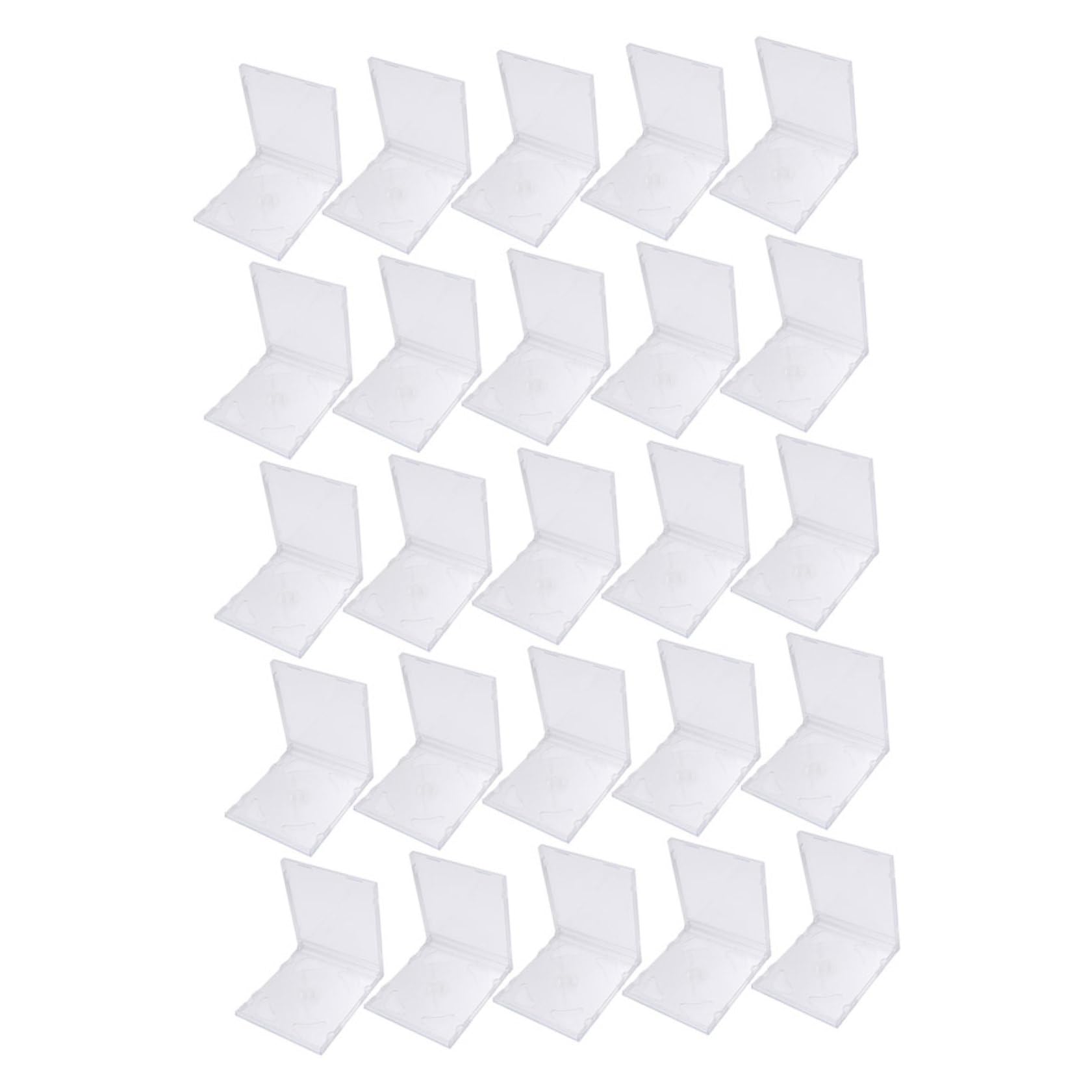 25stücke Transparente Cd-hüllen DVD-aufbewahrungshalter Cd-Boxen Medien-Pakete DIY-DVD-hüllen Tragbare Aufbewahrungsshells Für Zuhause Und Reisen