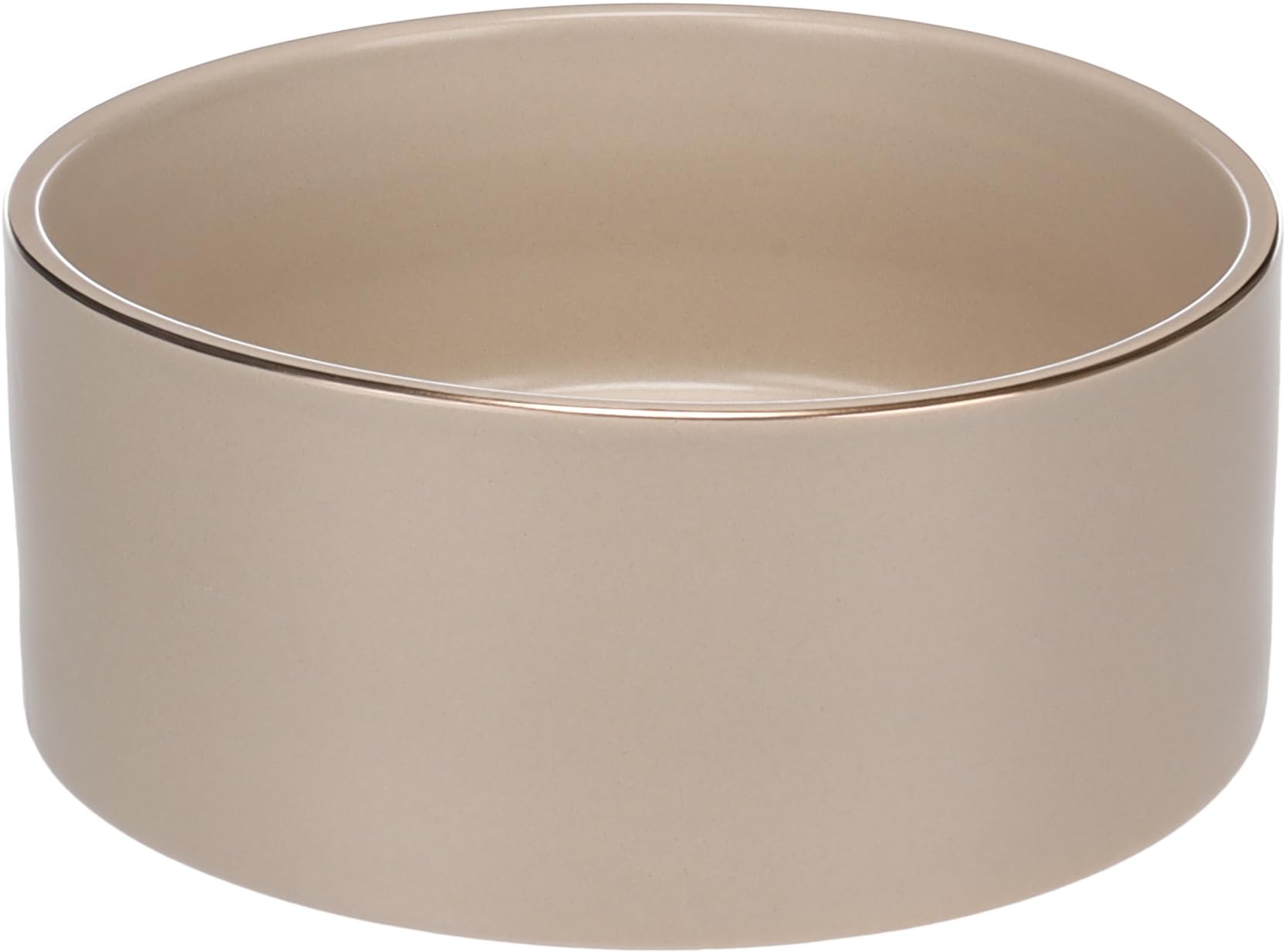 FEEDING AND DRINKING BOWL ERAM ROUND BEIGE 18x7,5CM 1200ML