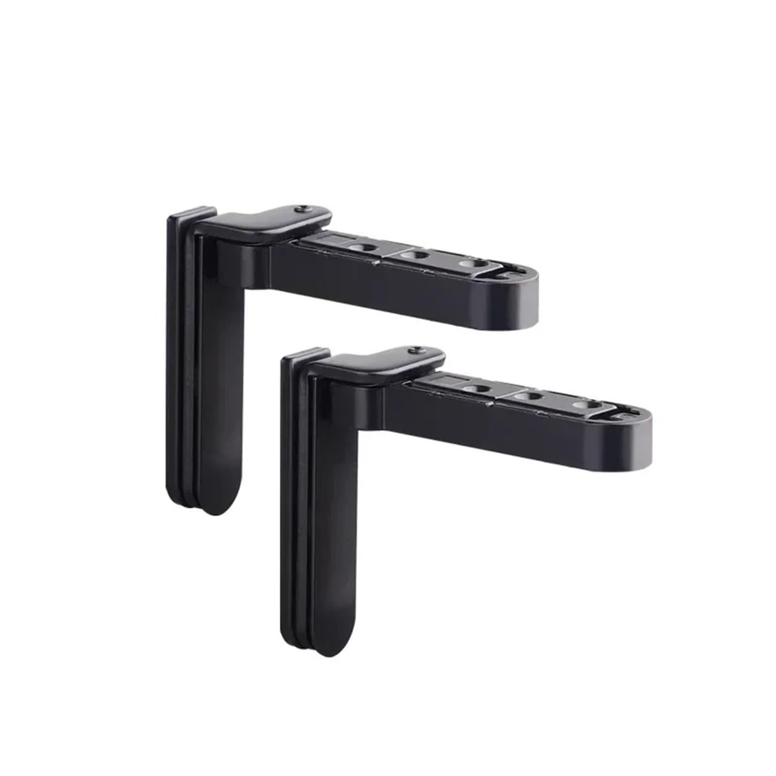 Kdhcvkz Black 2Pcs Adjustable Zinc Alloy Invisible Door Hinges(Black)