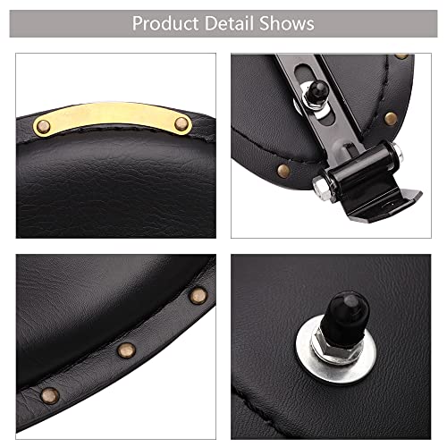 Dreamizer Motorcycle Leather Seat Brown Crocodile Cushion Compatible With Rebel 250 300 500 Refit Bobber Street Bike Chopper,Black #TOP6