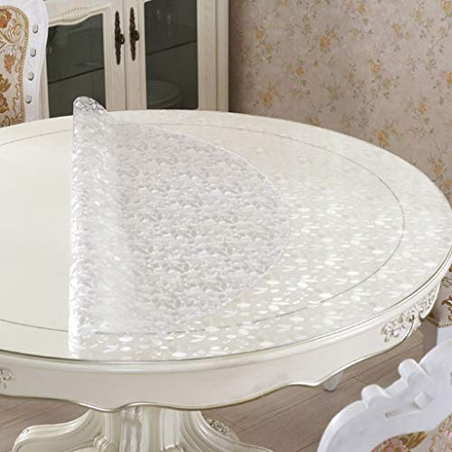 Nappe transparente ronde MU protection anti-chaleur imperméable pour table hôtel