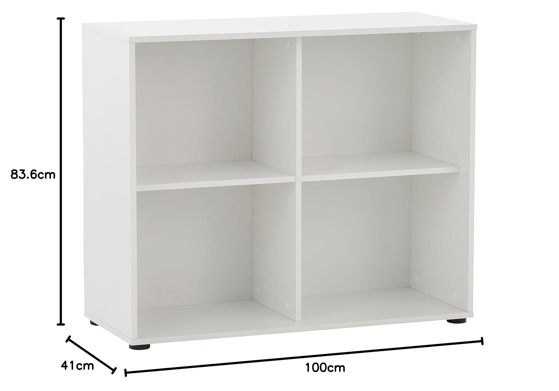Schildmeyer Regal Reno 400, 152190, weiß, 100 x 41 x 83,6 cm