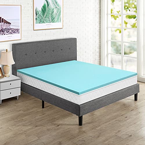 Momend Queen Memory Foam Mattress Topper 2 Inch, Ventilated Gel Mattress Pad