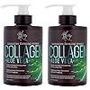 BLOOM Collagen Lotion Skin Care Firming Body Cream, Intensive Anti Aging Moisturizer Face Lotion W/Aloe Vera For Wrinkles, Sagging Skin, & Dry Skin, Fragrance Free Collagen Cream For Women, 2-Pack