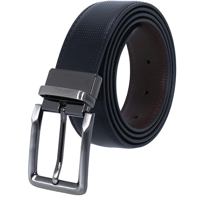 KINGSTER Men’s Reversible PU Leather Belt