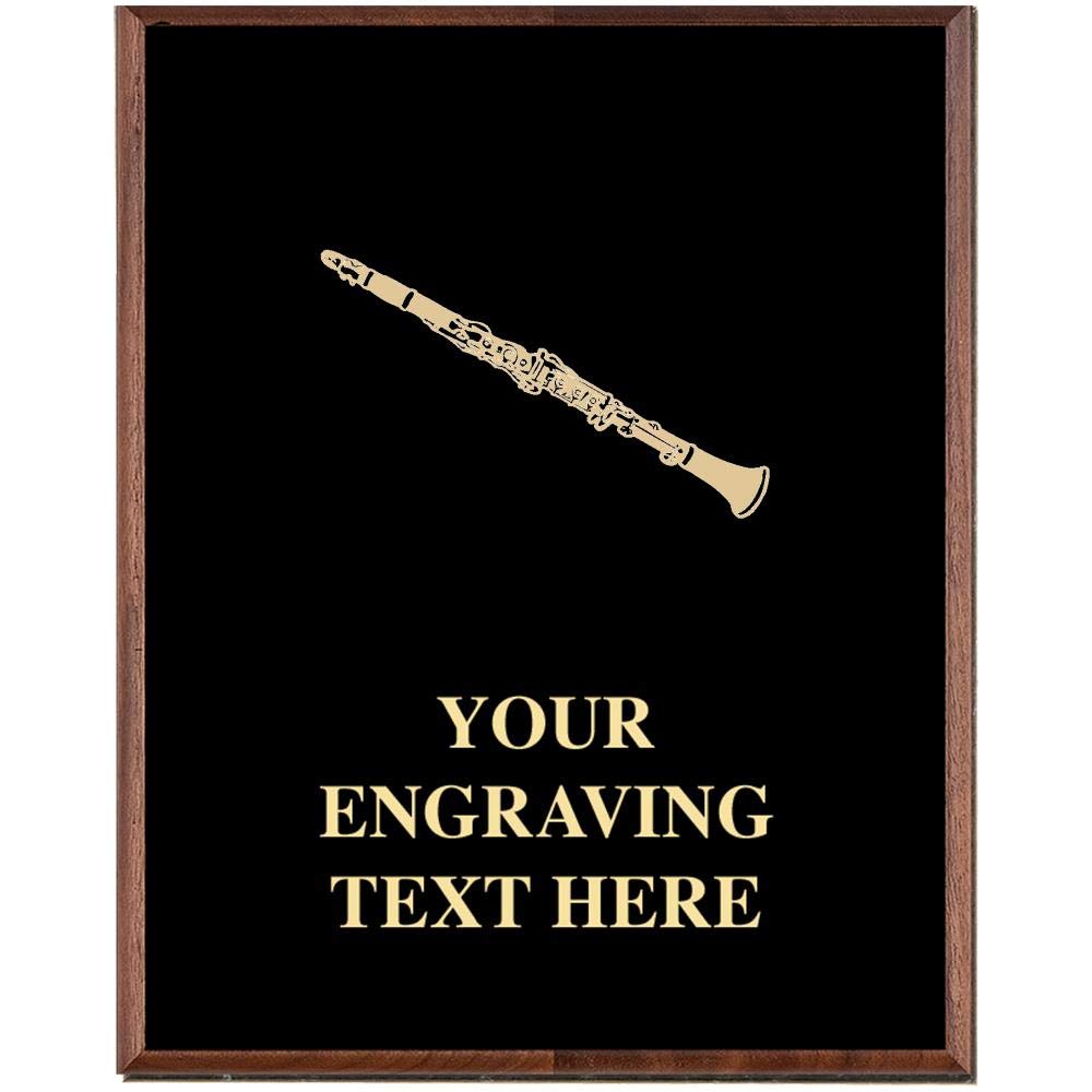 Crown Awards Musical Plaques, Custom Engraved Clarinet Instrument Music Trophy Plaque Award, Great Customizable Clarinet Gift Prime