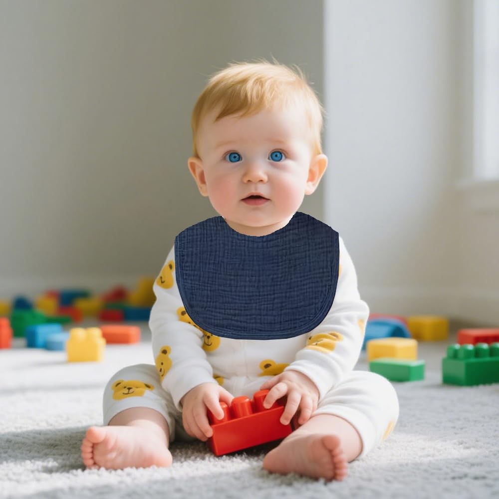 Oaygat Baby Bibs 10 Packs Waterproof Absorbent Bandana Drool Bib Boys Girls Soft and Cotton Baby Bandana Bibs With Adjustable Snaps for Infants Newborn Feeding Aged 0-36 Months - Image 3