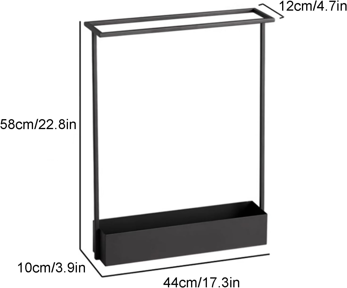 Rectangular Umbrella Stand with Removable Drip Tray - Perfect for Umbrellas, Walking Sticks, Home & Office Decoration, Stylish & Functional Storage Solution