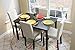 5 PC Ivory Leather 4 Person Table and Chairs ivory Dining Dinette - Ivory Parson Chair