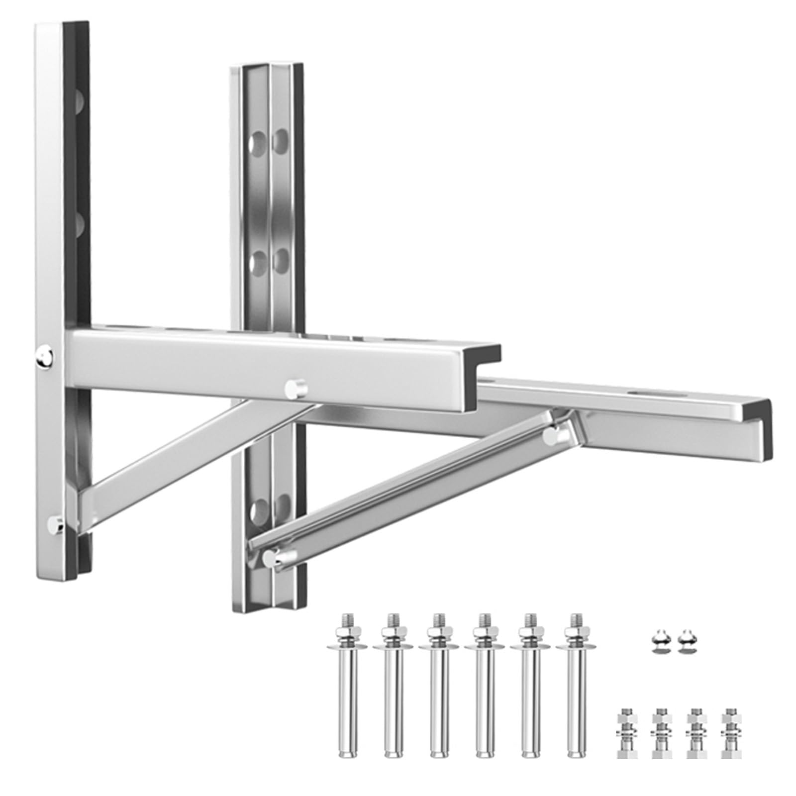 Genérico Soporte de Pared Exterior Resistente para minisplit de Aire Acondicionado, Soporte Plegable de Acero Inoxidable 304, 50 x 50 cm, solución de Montaje de CA Duradera y Resistente a la intemper