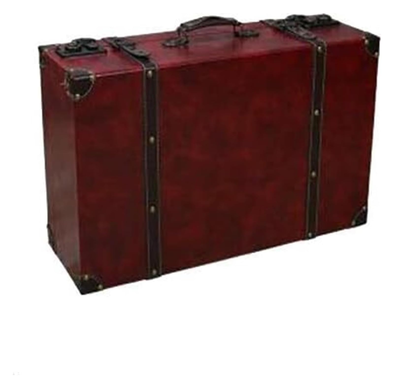 Malle décorative bois valise rétro vintage pour décoration de vitrine
