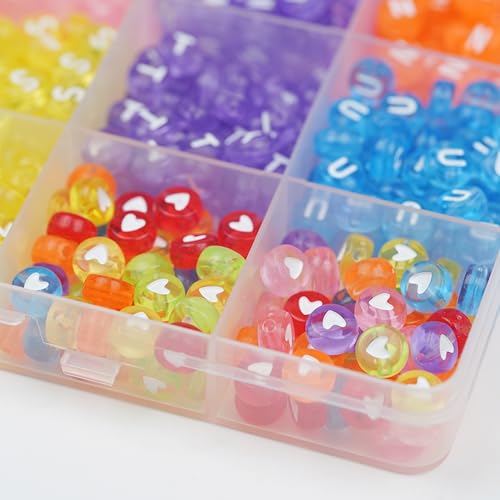 Image of Letter Beads Acrylic, Clear, 4x7mm Round