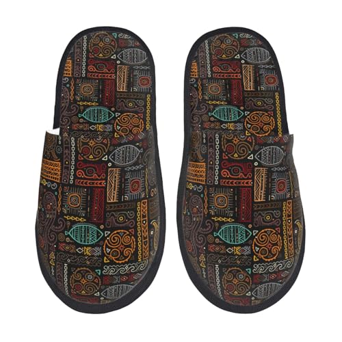 Polynesian Turtles Print House Slippers For Women And Men,Soft Slippers With Memory Foam,Non-Slip Indoor Home Shoes