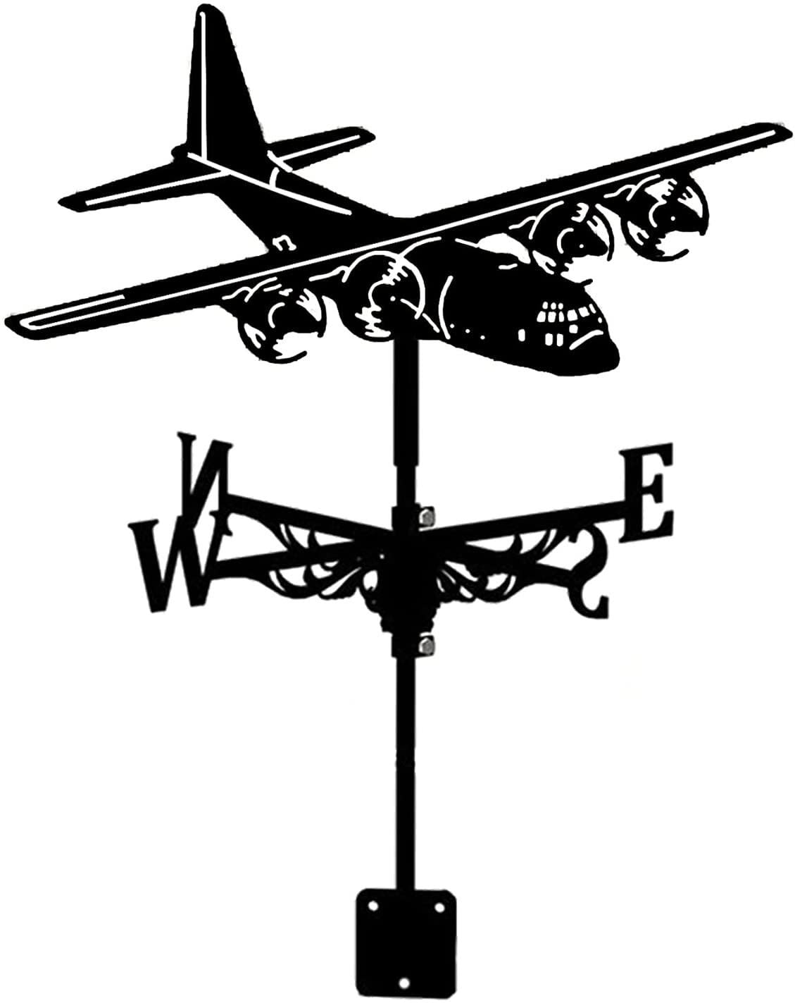 CZYLJLK Weather Vane Stainless Steel Weathervane for Garden Retro Sailboats Warships Pie Ships Weathercock Creative Stake -F