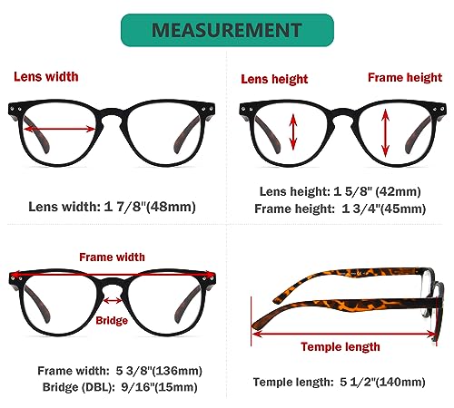 Eyekepper 4-Pack Round Full Coverage Ultrathin Flex Frame Reading Glasses Readers +4.0, 4 works Mix, +4.00 - Image 2