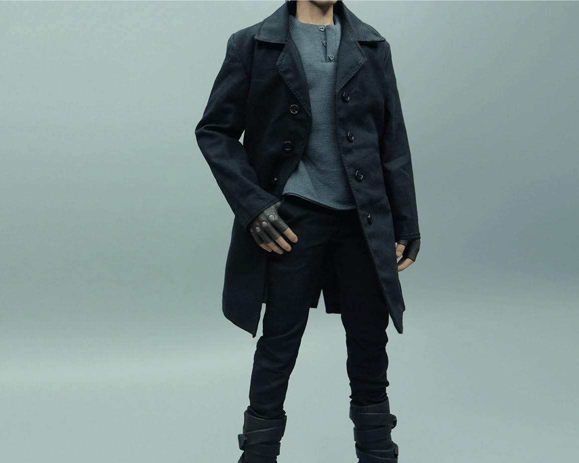 Poupée en silicone sans couture vêtement manteau long 1/6 anti-plis