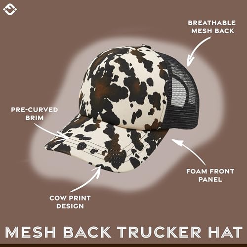 Image of Funky Junque Foam Trucker Hat, Trucker Hats for Women & Men - Blank Adjustable Snapback Mesh Back Baseball Cap