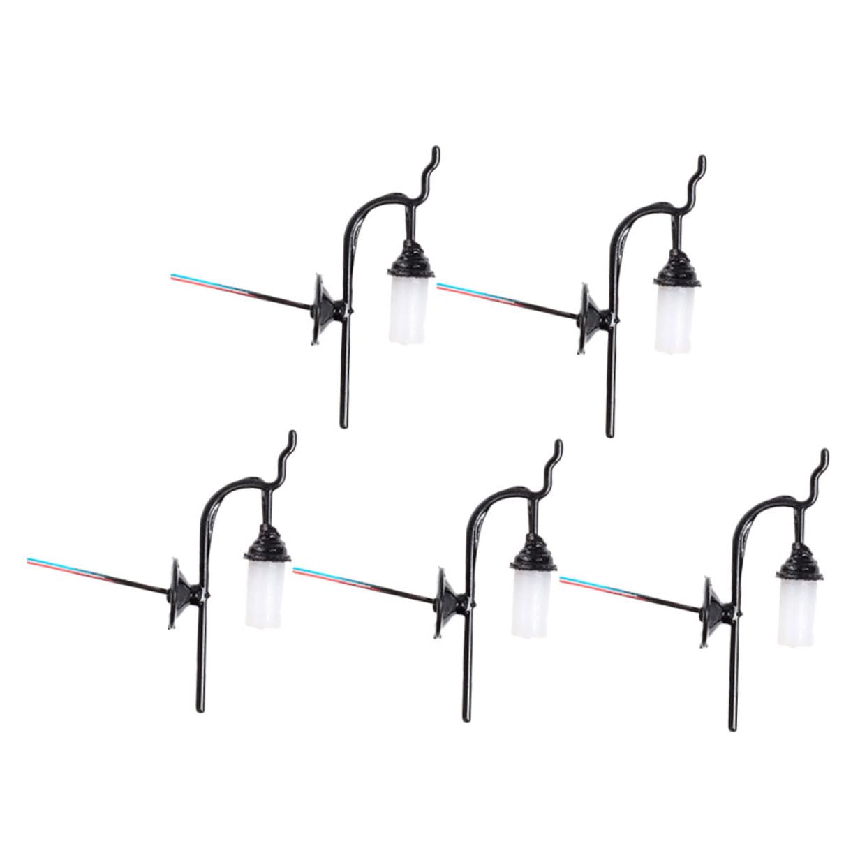 Hemoton Dollhouse Wall Lamp 5pcs Miniature Painting Lamps Micro-Landscape Decorations Wall Mount