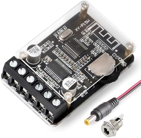 Audio Amplifier Board with Bluetooth 5.0, 10W 15W 20W 2.0 Dual Channel Stereo Wireless Mini Amp Module with Protective Shell