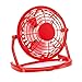 Ventilatore da ufficio, 14 cm, mini ventilatore USB, silenzioso, (Rosso)