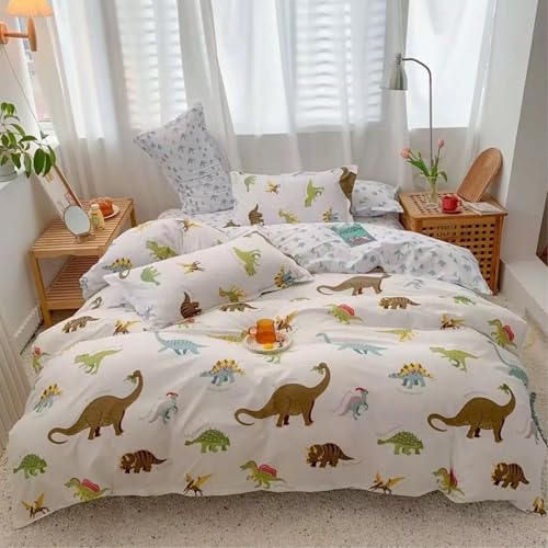 Image of Famyo King Size Bedding Set 5 Pc 250 TC Dino Park Design