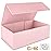 RYDDOY Pink Gift Box, 9.5x6x3\'\' Gift box for Presents with Lids Magnetic Closure Rectangle Collapsible for Bridesmaid Proposal Box, Wedding, Christmas, Halloween, Birthday Gift Packging