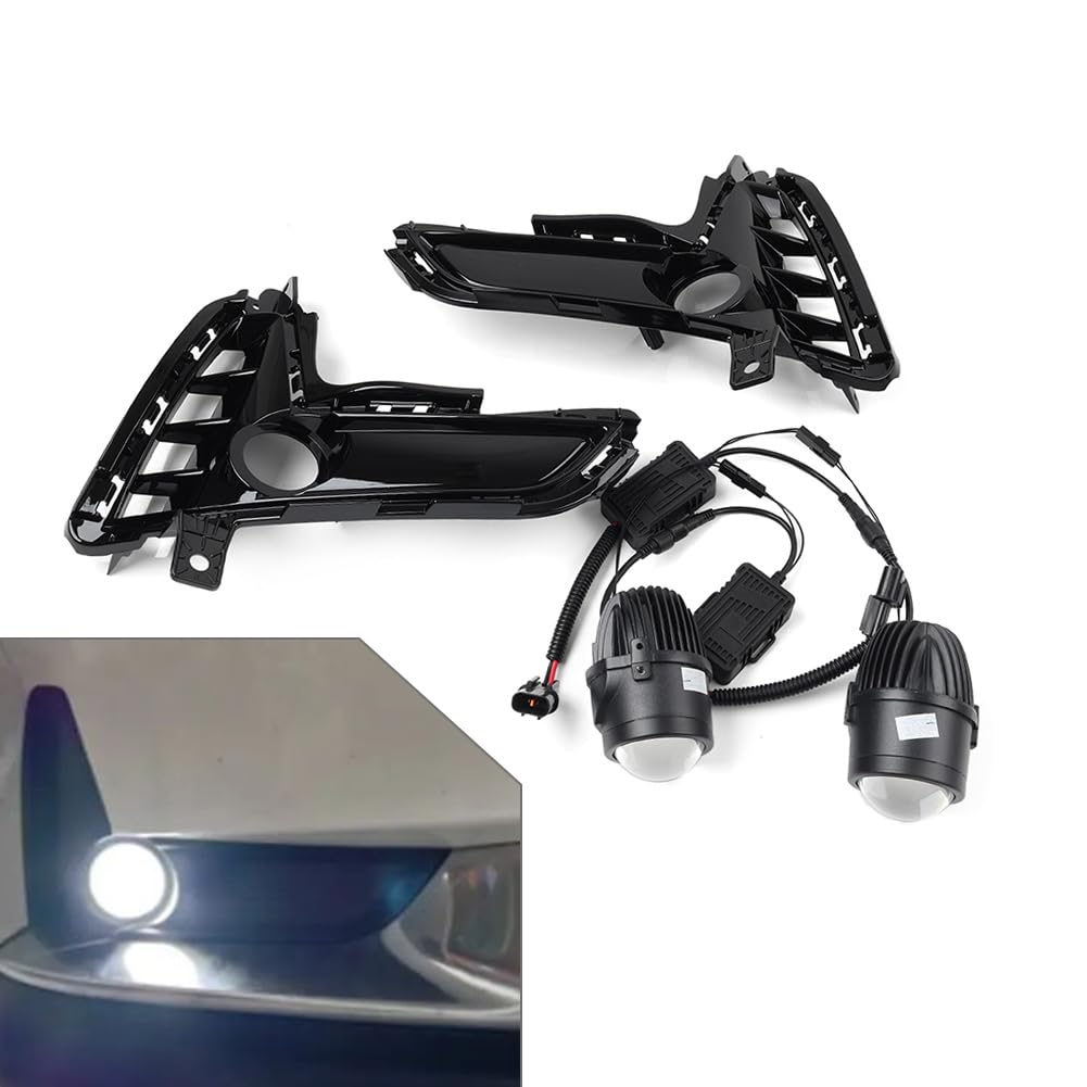 Cninba13 1 Pair ABS Driving Lamps Front Fog Light Daytime Running Lights White For Kia Carnival 2022 2023 2024