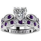 QUALITÉ DU MATÉRIAU : La bague en argent 925 Jeulia avec pierre Jeulia AAA de qualité supérieure va toujours bien avec les bagues en argent sterling 925. Ayez un éclat resplendissant et reflètez la brillance de l'arc-en-ciel au soleil. Sans nickel, sans plomb, sans cadmium et anallergique, résistant au ternissement et ne change pas facilement de couleur.
