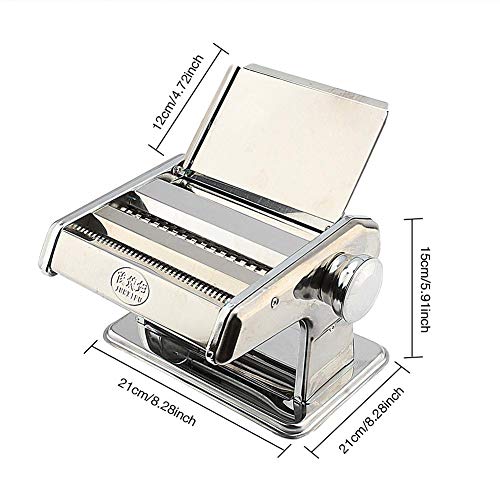 Zoternen Manueller Pasta-Maker aus Edelstahl für frische hausgemachte Fettuccine Spaghetti Lasagne Teig Roller… – Bild 3