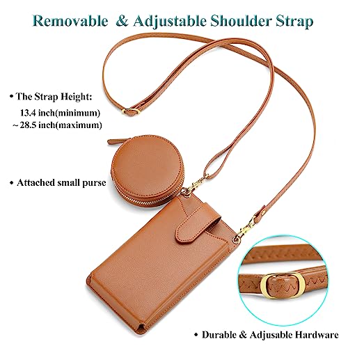 Image of Peacocktion Small Crossbody Cell Phone Purse for Women, Lightweight Mini Small Crossbody Bags for Women with Card Slots