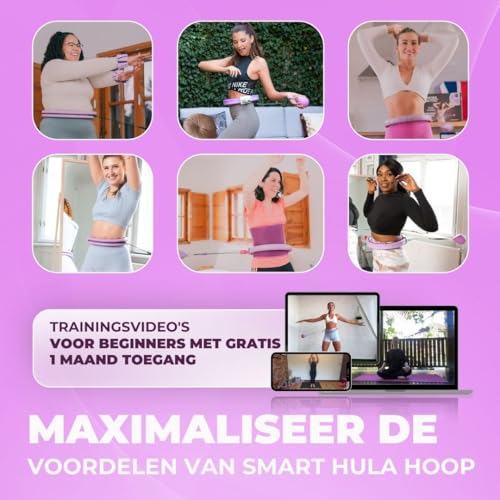 Swiss Activa+ S5 Infinity Smart Weighted Hula Hoop Fit with Counter - Exercise Equipment - Adult Hula Hoops for Women Weight Loss