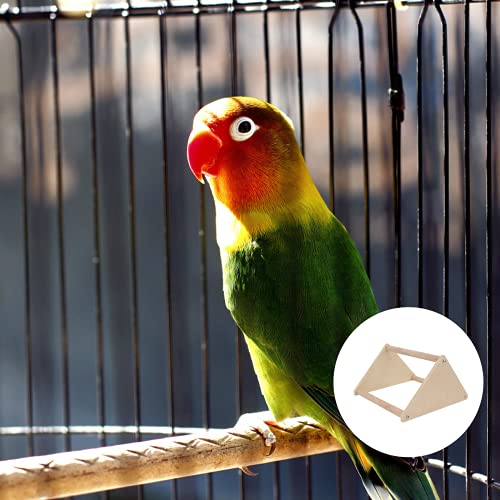 iplusmile Vogel Accessoire 1 st Papegaai Staand Rack Vogel Kuiken Staand Plank Driehoekige Vogel Staand Rack - Afbeelding 7