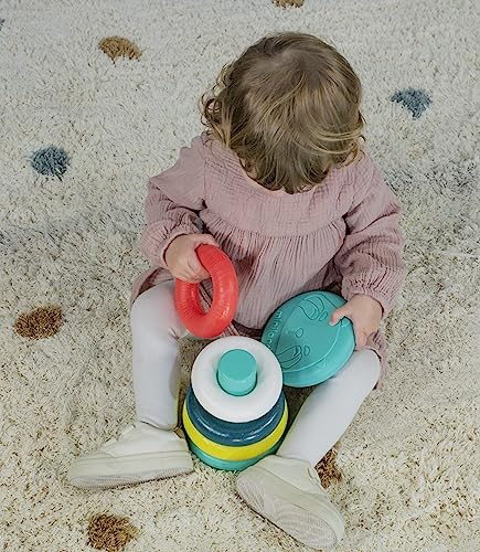 Image of Miniland Feel to Learn Stack & Roll Rings - Infant Multicolored Game which can be Used as Stacking and Roller. Made in Spain