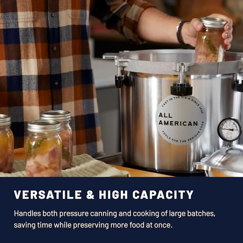 Image of All American 1930: 41.5qt Pressure Cooker /Canner (The 941) - Exclusive Metal-to-Metal Sealing System - Easy to Open & Close - Suitable for Gas or Electric Stoves - Made in the USA