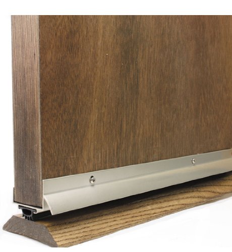 M-D Building Products 49000 M-D U-Shape Door Bottom, 36 in L X 1-3 4 in W, Vinyl, quot, Satin Nickel