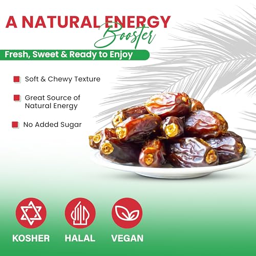 5 Pounds Of Dates Pitted (80oz) No Added Sugar, Non GMO, Kosher Certified,Healthy Snack for Kids & Adults - Image 4