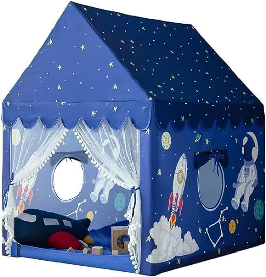 KALPATRU ENTERPRISES Children Boy Girls Portable Castle Playhouse | Medium Size Light Weight Kids Play Tent House for 3-13 Year Old Kids Girls and Boys (Rocket House)