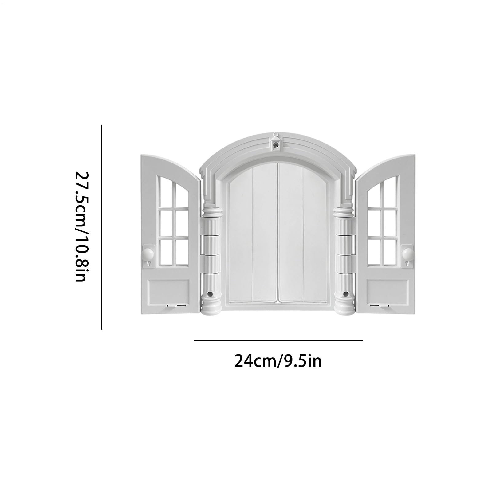 Porta per Gatto da Parete Antifuga per Gatti Razze Piccole | con Doppi Pannelli Stile Francese Gattaiola Esterna 24,0x27,5x7,2cm per camera ingresso corridoio casa patio parete