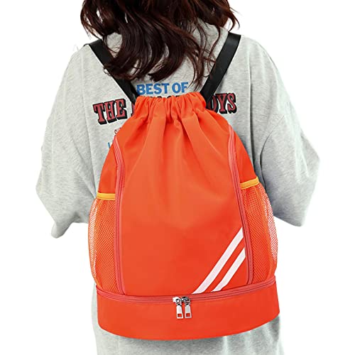 Mochila com cordão,Bolsa esportiva com cordão à prova d'água - Saco traseiro de cordão para mulhere
