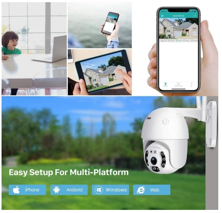 MAYUMI 5MP Outdoor Smart WiFi Wireless CCTV Security Camera | Colored Light Vision | 2-Way Audio | Motion Track | Support 128 GB Micro SD Card Slot Dome Camera K-803 (Not Included Memory Card) 2