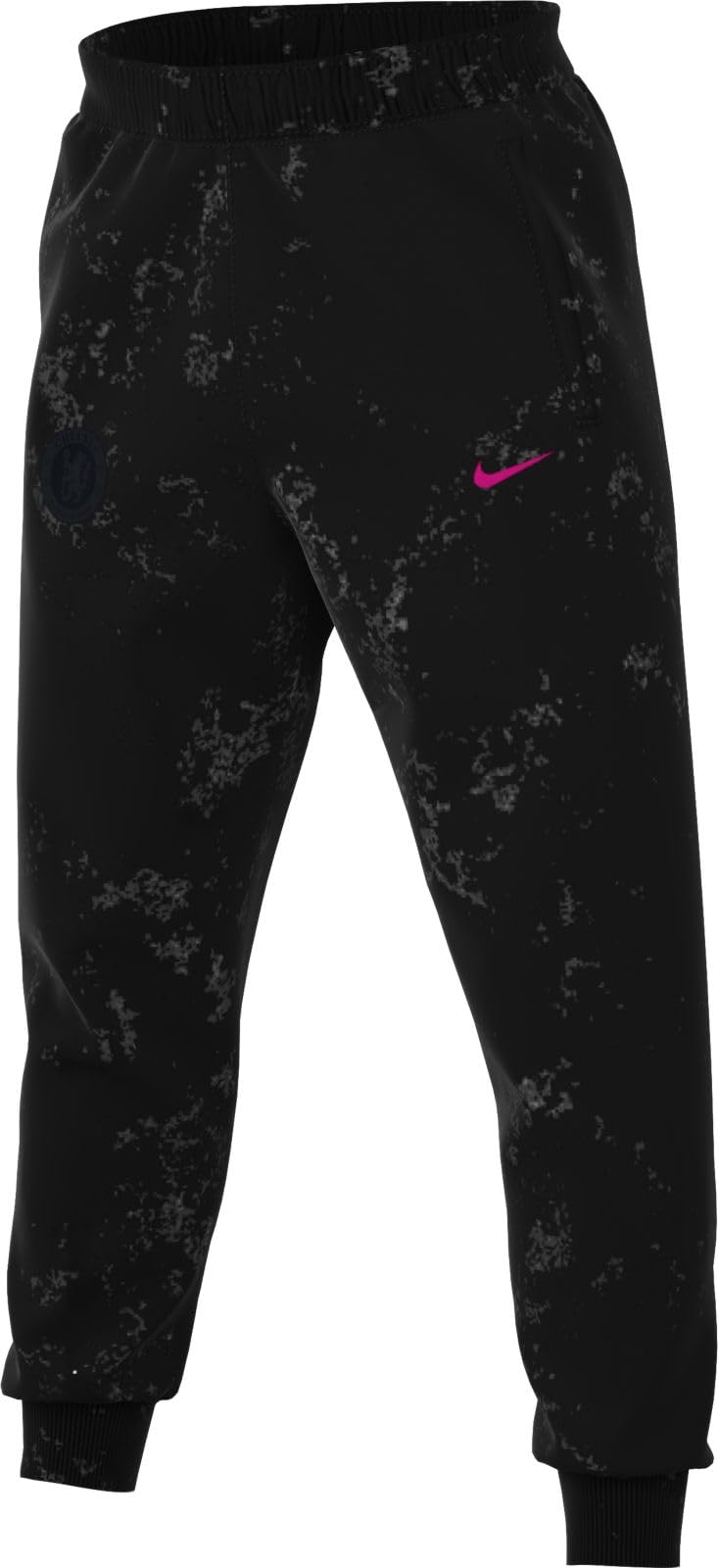 Nike FC Chelsea Third Men's Football Trousers, Black/Pink Prime, FZ4174-010, S