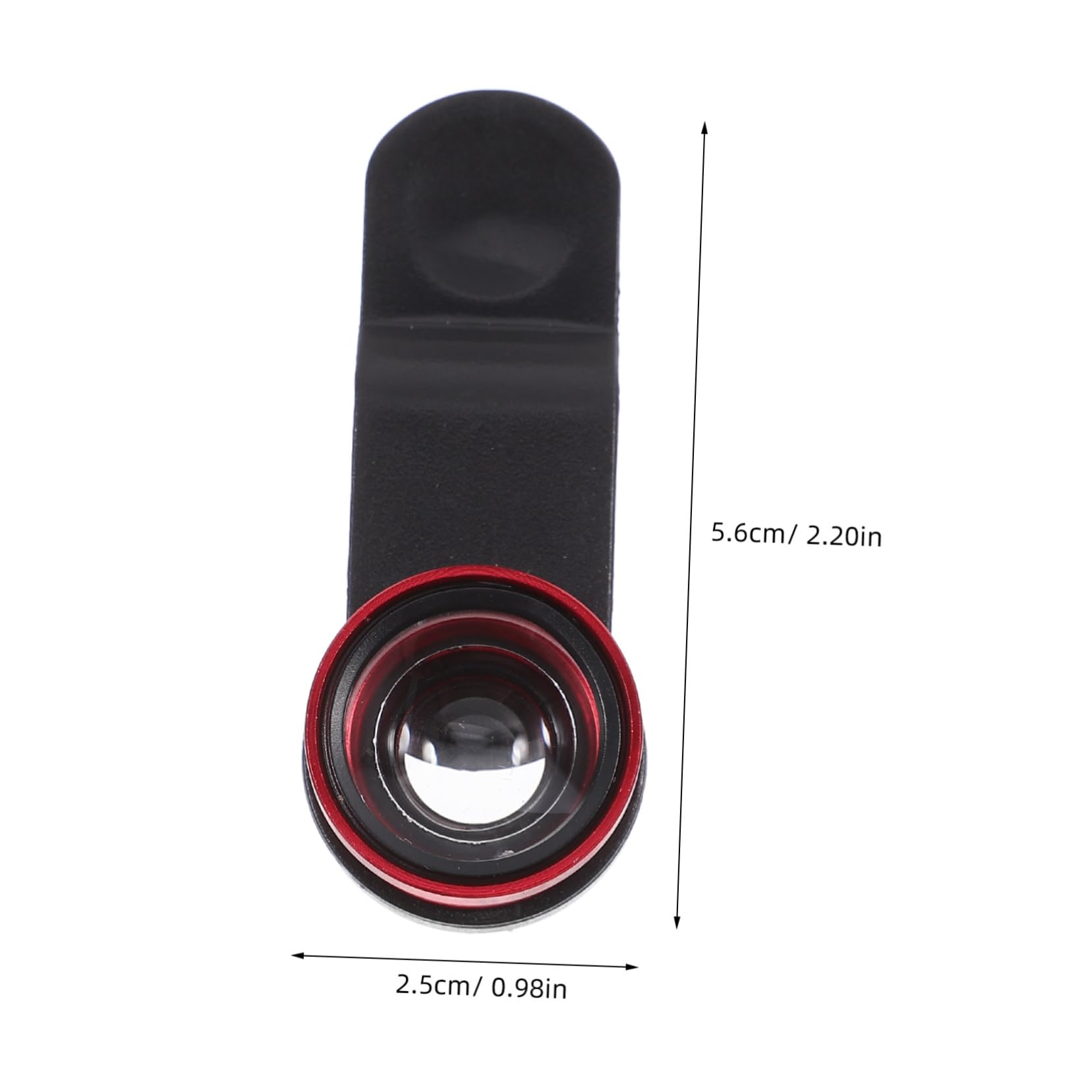 SEWACC 2Sets Clip Phone Lens Kit Red Fish Eye Wide Angle Macro Lenses for Smartphones for Capturing Details of Flowers Jewelry Coins More