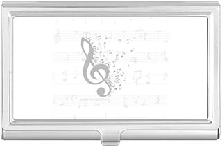 Treble Clef Flappg Music Note Business Card Holder Case Pocket Box Wallet