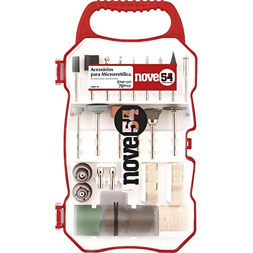 Nove54, Jogo De Acessórios P/Microrretífica,C/70 Pc,Nove54..