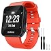 GVFM Band Compatible with Garmin Forerunner 35, Soft Silicone Replacement Watch Band Strap for Garmin Forerunner 35 Smart Watch, Fit 5.11-9.05 Inch (130-230 mm) Wrist (Orange Red)