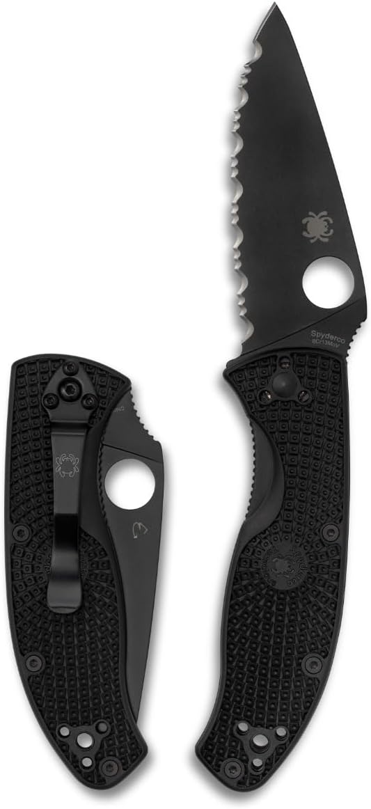 Spyderco C122SBBK Tenacious Lightweight Black Blade